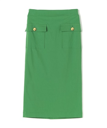 ポケットつきタイトスカート(グリーン-7号)