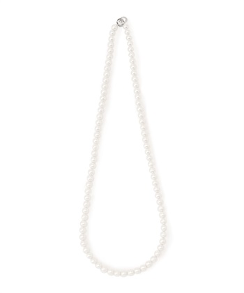 パール1連ネックレス(オフホワイト-フリー)