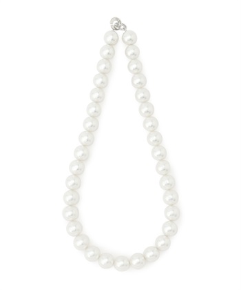 パールショートネックレス(オフホワイト-フリー)