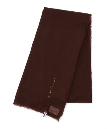 【BLACK FRIDAY】サイン刺しゅうストール(ブラウン-フリー)