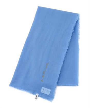 【BLACK FRIDAY】サイン刺しゅうストール(ブルー-フリー)