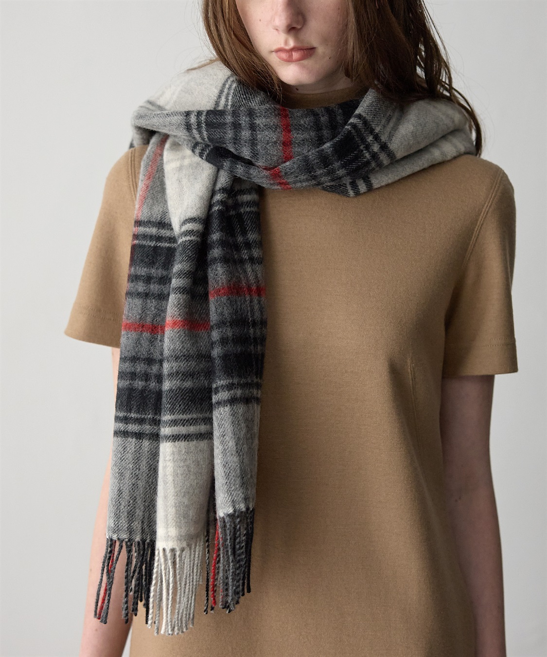 49AV JUNKO SHIMADA 【TIME SALE】チェック柄ウールブランケット_main