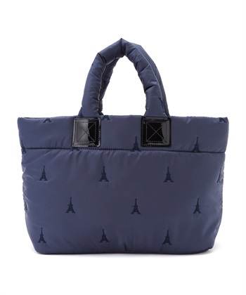 エッフェル刺しゅう入りトートバッグ(ネイビー-フリー)