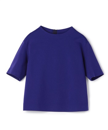 バックジップTブラウス(ブルー-9号)