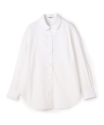 タイプライターコットン長袖ブラウス(ホワイト-9号)