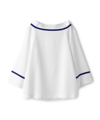 ダブルクロスライン入りトップス(ホワイト-9号)