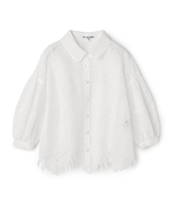 リーフレースブラウス(ホワイト-9号)