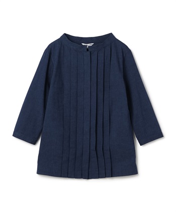 フロントタックダンガリーブラウス(ネイビー-9号)