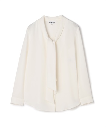 サテンボウタイブラウス(ホワイト-9号)