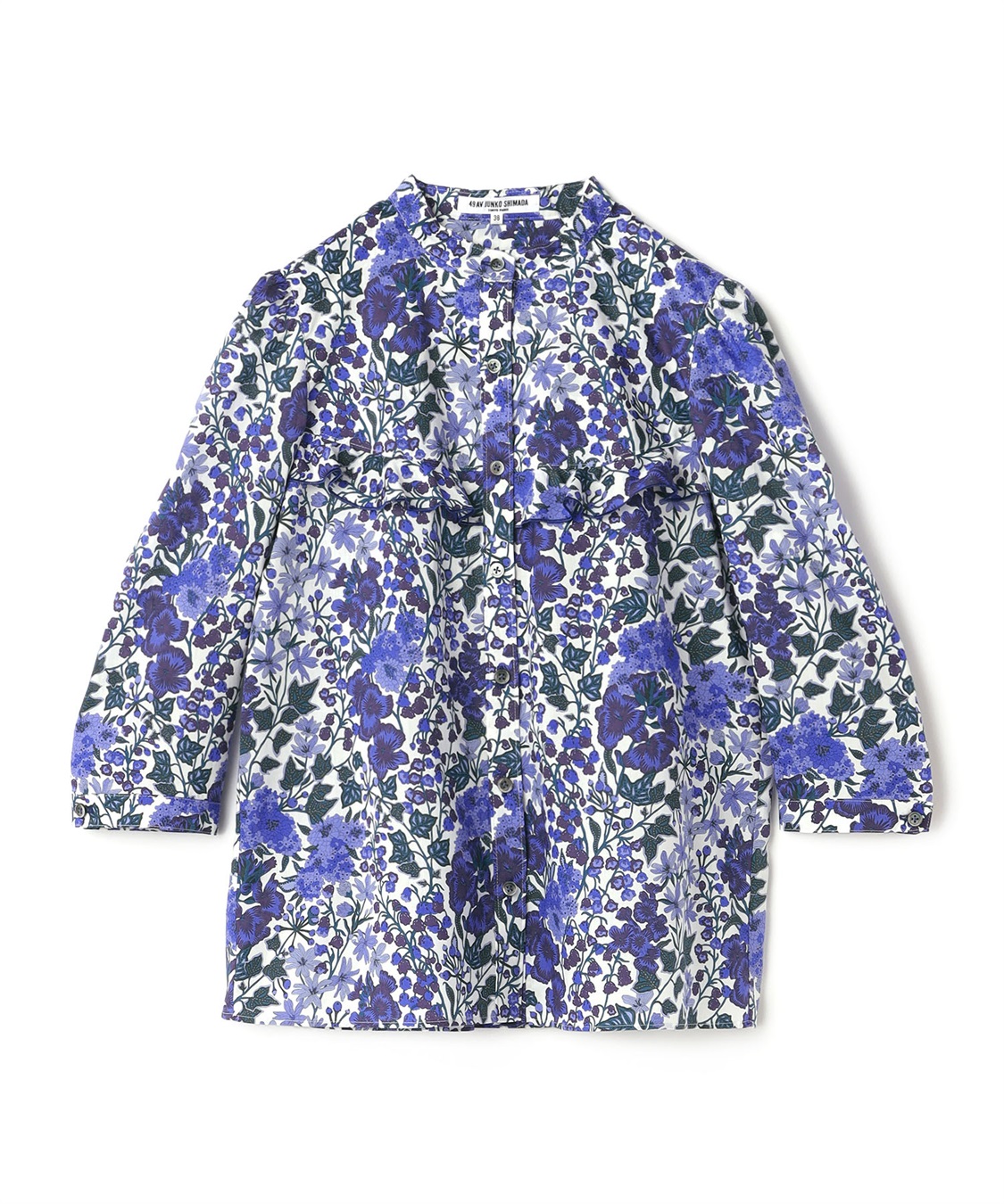 BLACK FRIDAY】リバティプリントバンドカラーブラウス 49AV JUNKO