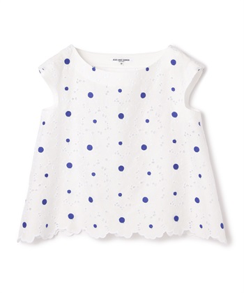 フラワーレースノースリーブブラウス(オフホワイト-9号)