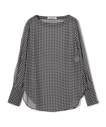 クラバット柄ブラウス(ネイビー-9号)