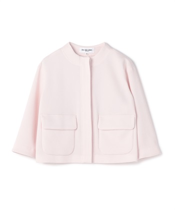 ノーカラージャージージャケット(ピンク-9号)