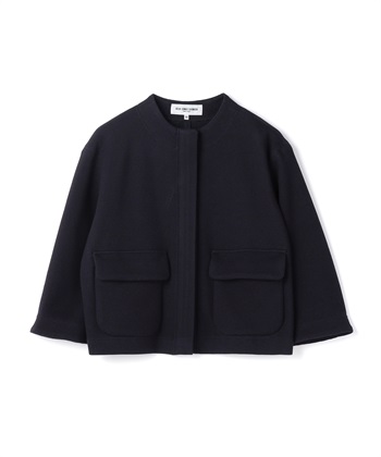 ノーカラージャージージャケット(ネイビー-9号)