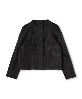 モアレ柄ショート丈ジャケット(ブラック-9号)
