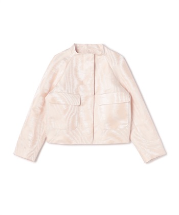 モアレ柄ショート丈ジャケット(ピンク-9号)