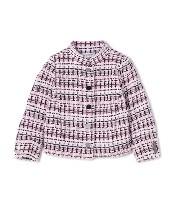 ツイードショートジャケット(ピンク-9号)