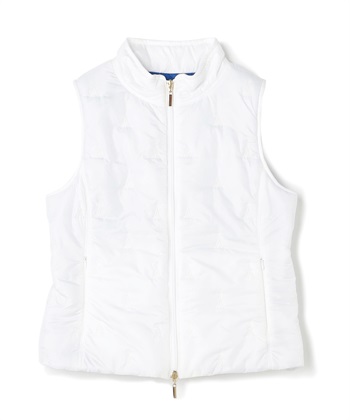 【TIME SALE】エッフェル塔刺繍入り中綿ベスト(ホワイト-9号)