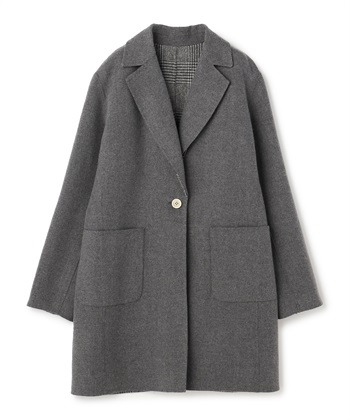 ウール混ロングコート(チャコール-9号)