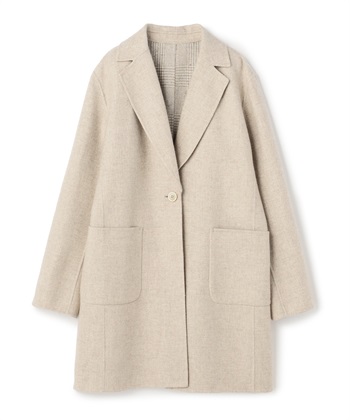 ウール混ロングコート(ベージュ-9号)
