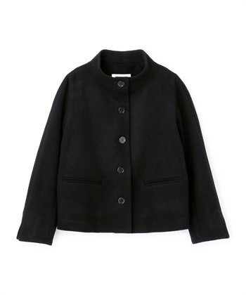 メルトンノーカラーブルゾン(ブラック-9号)