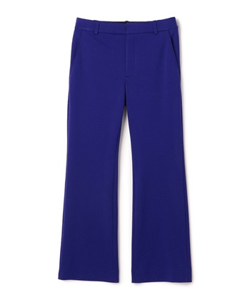 ポンチ素材フレアパンツ(ブルー-9号)