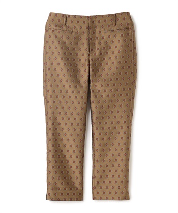 クラバット柄ストレートパンツ(キャメル-9号)