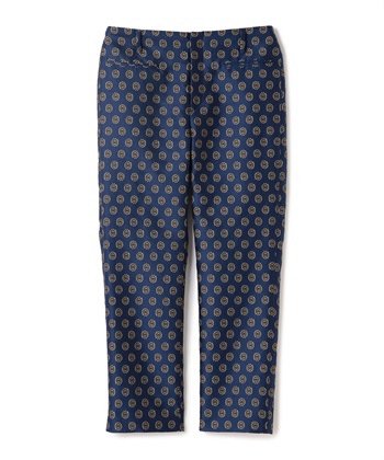 クラバット柄ストレートパンツ(ネイビー-9号)