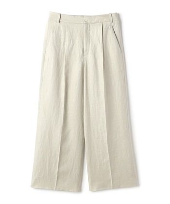 【CHRISTMAS SALE】リネンツイルワイドパンツ(ベージュ-9号)