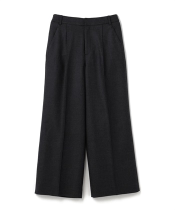 ウールワイドパンツ(チャコール-7号)