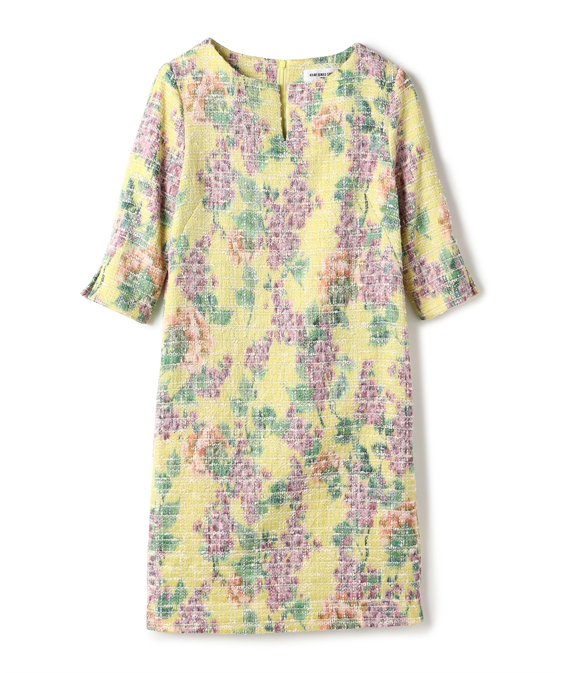 49av.junko shimada ツイードワンピース ドット刺繍ビッグカラーシャツワンピース 49AV JUNKO SHIMADA