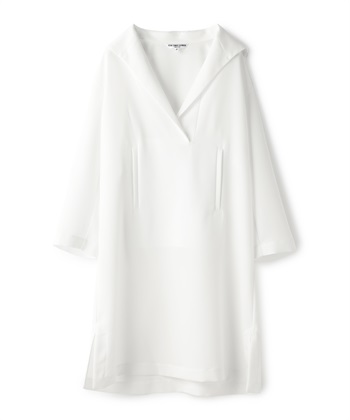 ダブルクロスセーラーカラーワンピース(ホワイト-9号)