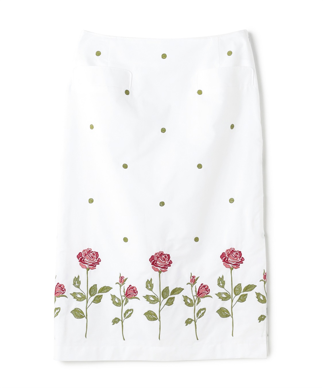 49AV. junko shimada☆刺繍スカート 刺繍入りロング丈コットンスカート 49AV JUNKO SHIMADA｜クロス