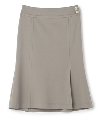 スリット入りひざ丈スカート(モカ-9号)