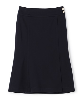 スリット入りひざ丈スカート(ネイビー-9号)