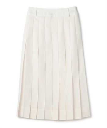リネンツイルプリーツスカート(オフホワイト-9号)