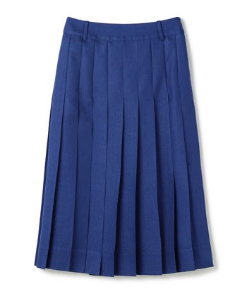 リネンツイルプリーツスカート(ブルー-9号)