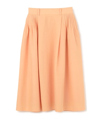 ライトストレッチサイドプリーツスカート(オレンジ-9号)