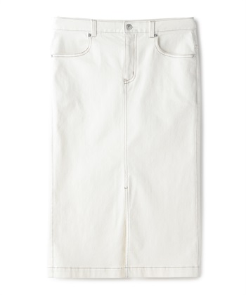 サマーデニムタイトスカート(オフホワイト-7号)