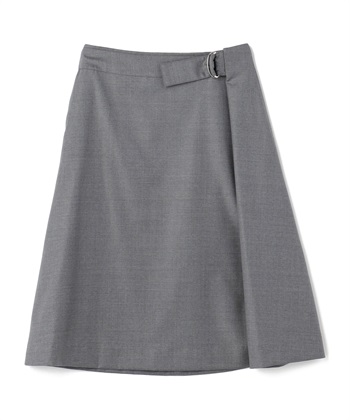 ウールフレアスカート(グレー-9号)