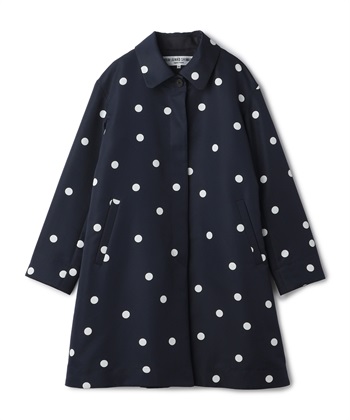 ポリエステルタフタコート(ネイビー×ホワイトドット-9号)