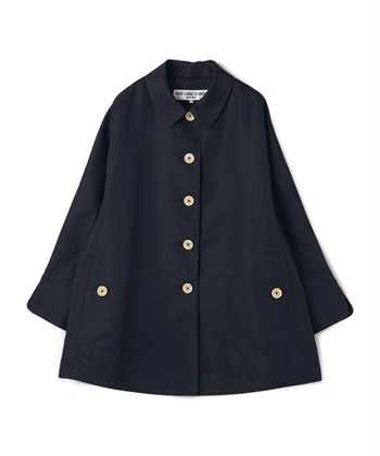 ショート丈ステンカラーコート(ネイビー-9号)