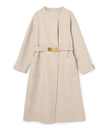 Wフェイスウール混コート(ベージュ-9号)