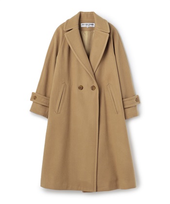 メルトンロングコート(キャメル-9号)