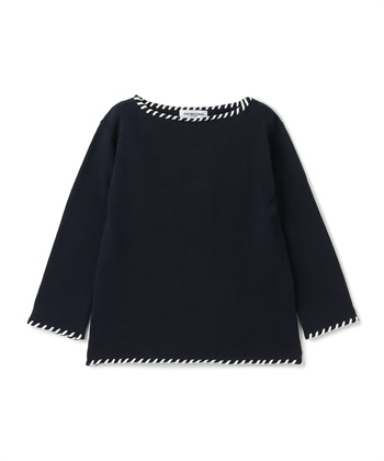 ステッチボートネックニット(ネイビー-9号)