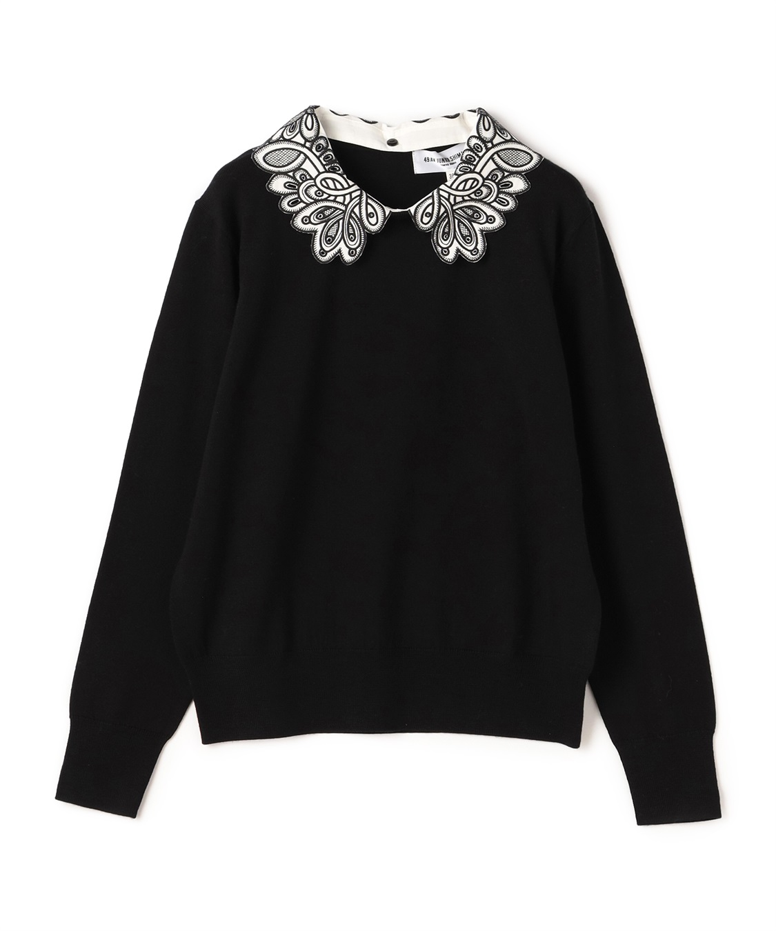 2WAYレース襟長袖ニットプルオーバー 49AV JUNKO SHIMADA｜クロス