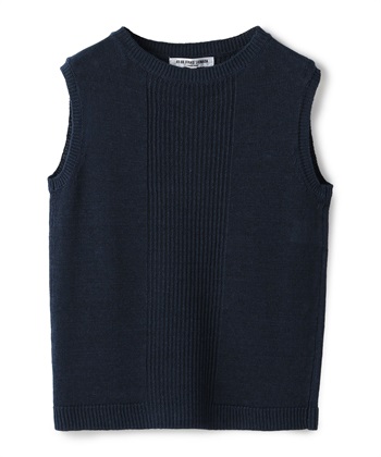 極美品*45R ギマニットのNO SLEEVE *ノースリーブニット*サイズ2 リネンノースリーブニット 49AV JUNKO SHIMADA|クロスプラス