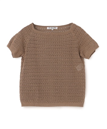 疑麻コットンニットトップス(モカ-9号)