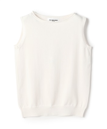 リーフニットノースリーブトップス(オフホワイト-9号)