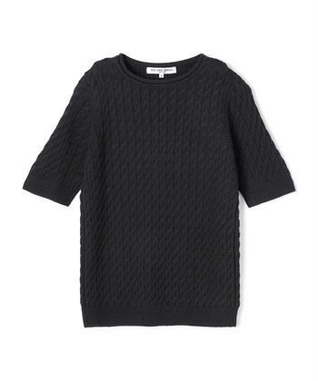 【TIME SALE】編地ウールニットプルオーバー(ブラック-9号)